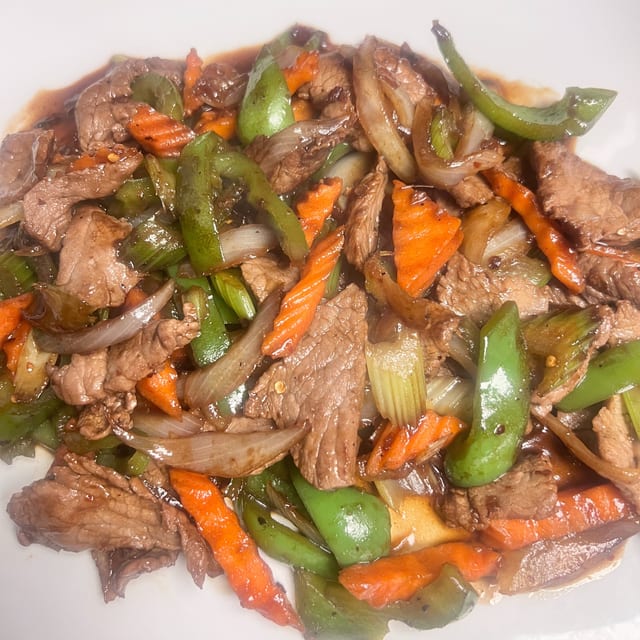 Spicy Mongolian Beef.